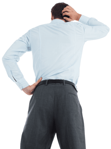 Transparent Pensive Businessman Standing in Thought