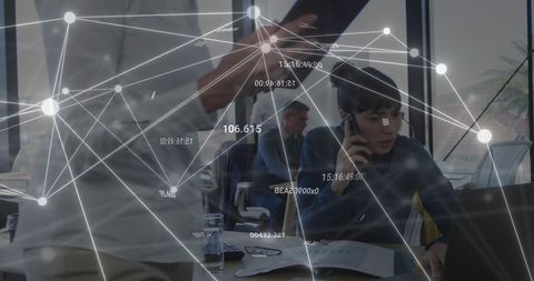 Businesswoman Analyzing Data Network in Modern Office - Download Free Stock Images Pikwizard.com