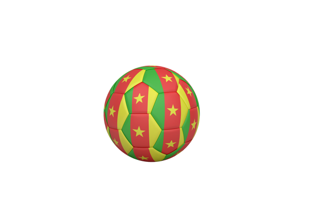 Transparent Football With Cameroon Colors and Stars - Download Free Stock Videos Pikwizard.com