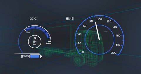3D Futuristic Truck Analytics Display - Download Free Stock Images Pikwizard.com