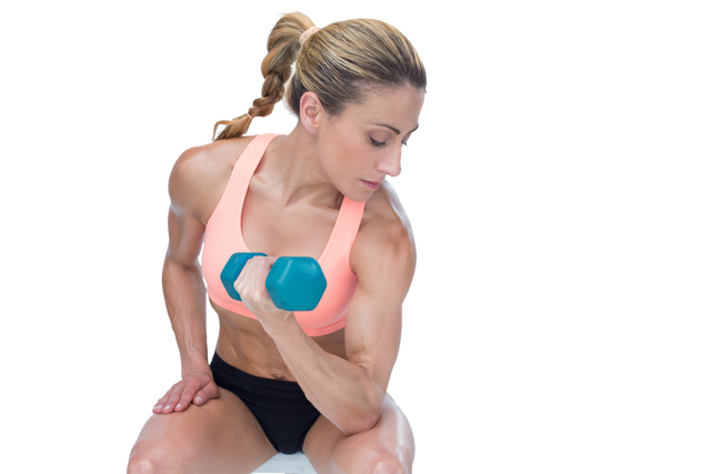 Transparent Fitness Woman Lifting Dumbbell with Strength - Download Free Stock Videos Pikwizard.com