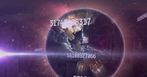 Digital Globe with Changing Numeric Data and Global Connections - Download Free Stock Images Pikwizard.com