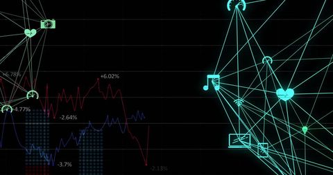 Modern Technology Network with Financial Data Visualization - Download Free Stock Images Pikwizard.com