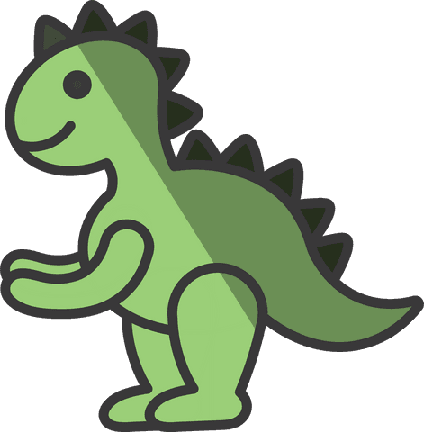 cute green dinosaur illustration on transparent background for children - Download Free Stock Videos Pikwizard.com