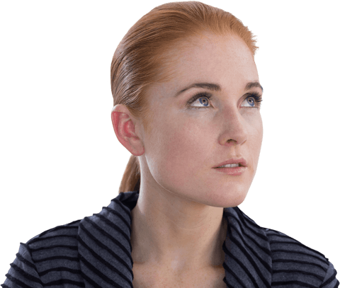 Businesswoman Pondering with Setback Cut Out Transparent Background - Download Free Stock Videos Pikwizard.com