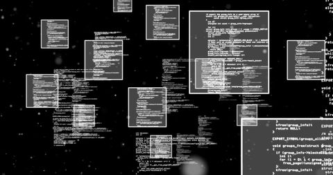 Interactive Data Screens Floating on Black Background - Download Free Stock Images Pikwizard.com
