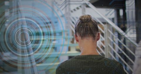 Businesswoman integrates digital technology