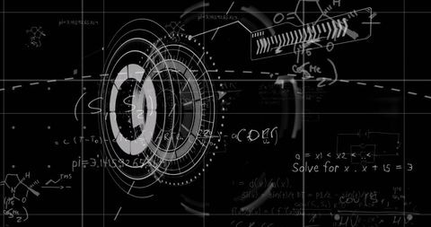 Abstract Digital Interface with Mathematical Formulas - Download Free Stock Images Pikwizard.com