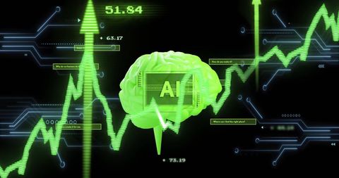 Futuristic AI Integration with Digital Data Analytics - Download Free Stock Images Pikwizard.com