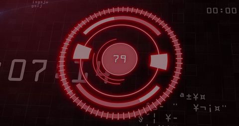 Futuristic Red Progress Bar with Digital Data Interface - Download Free Stock Images Pikwizard.com