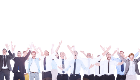 Excited Diverse Business Team Celebrating Success Transparent Background - Download Free Stock Videos Pikwizard.com
