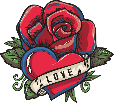 red rose love symbol with heart transparent design vector - Download Free Stock Videos Pikwizard.com