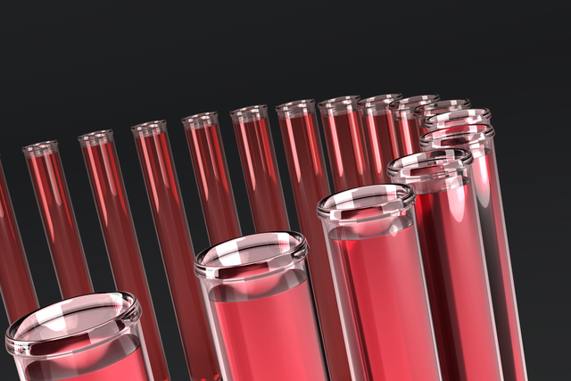 Transparent Test Tubes with Red Chemical Solution Close-Up, Laboratory Analysis - Download Free Stock Videos Pikwizard.com