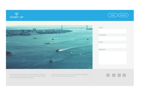 Modern Website Layout with Transparent Cityscape - Download Free Stock Videos Pikwizard.com