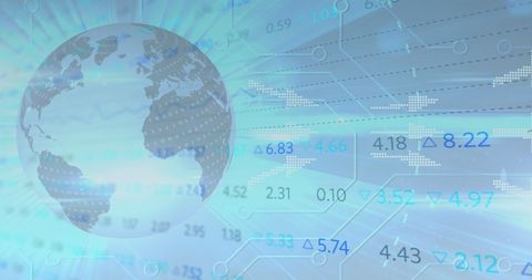 Globe with Digital Data and Financial Graph Interface - Download Free Stock Images Pikwizard.com