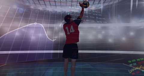 Volleyball Player Analyzing Game Data on Digital Graphs - Download Free Stock Images Pikwizard.com