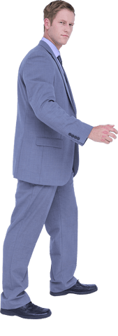 Transparent Businessman Walking Gesture Professional Attire - Download Free Stock Videos Pikwizard.com