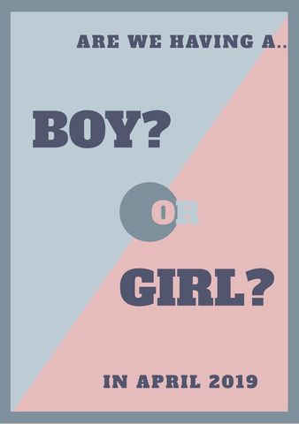 Gender Reveal Party Invitation Design - Download Free Stock Templates Pikwizard.com
