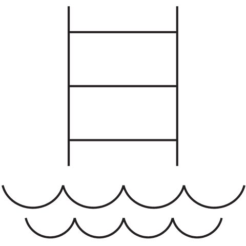 minimalist ladder over water on transparent background - Download Free Stock Videos Pikwizard.com