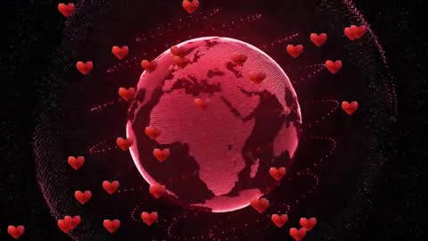 Global Heart Connection Technology Animation