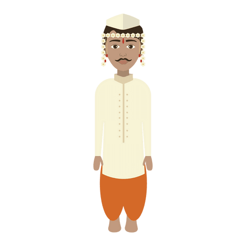 cultural indian man on transparent background illustration - Download Free Stock Videos Pikwizard.com