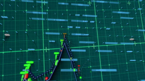 Data Processing Animation Background with Moving Elements