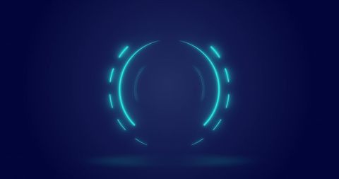 Futuristic Circle with Neon Glow on Dark Background - Download Free Stock Images Pikwizard.com