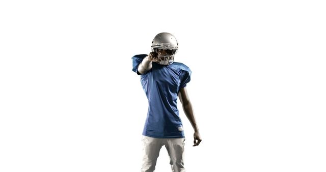 American Football Player Pointing Forward Isolated on White Background - Download Free Stock Images Pikwizard.com