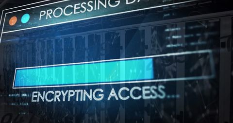 Data Encryption in Progress with Digital Interface Overlay - Download Free Stock Images Pikwizard.com