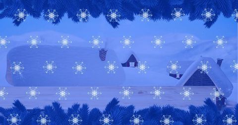 Snowy Winter Wonderland with Layered Effect