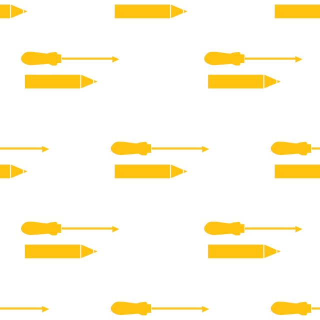 Transparent Pattern of Yellow Screwdrivers and Pencils on Transparent Background - Download Free Stock Videos Pikwizard.com