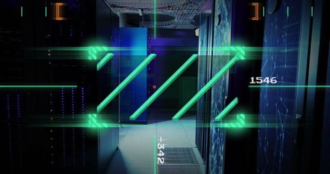 Digital Data Processing in Server Room with Cyber Security Concepts - Download Free Stock Images Pikwizard.com