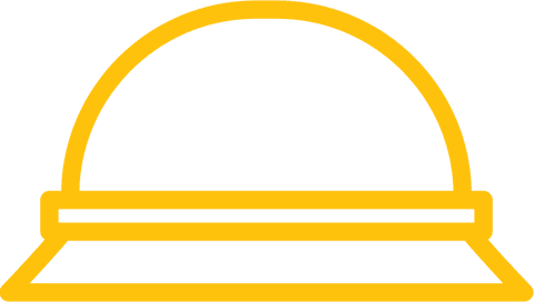 Yellow Outline Cloche Hat on Transparent PNG Background - Download Free Stock Videos Pikwizard.com