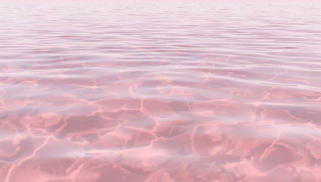 Glistening Pink Ocean Surface Creating Pastel Ripples and Tranquil Reflections