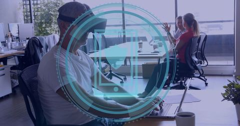 Virtual Reality for Cybersecurity in Modern Office - Download Free Stock Images Pikwizard.com