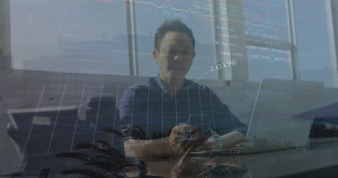 Financial Expert Analyzing Market Data on Smartphone