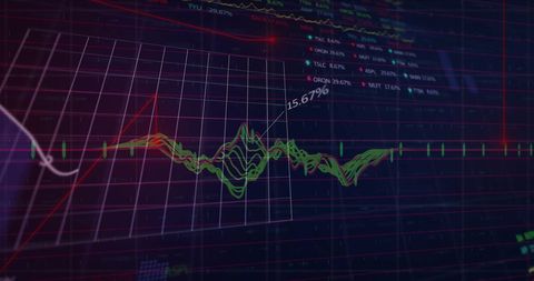 Digital Finance Graph with Data Points on Dark Background - Download Free Stock Images Pikwizard.com