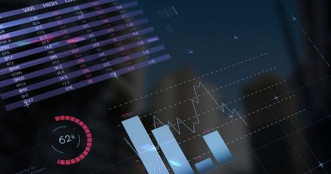 Digital Data Analytics Interface Overlaid on Scenic Landscape - Download Free Stock Images Pikwizard.com