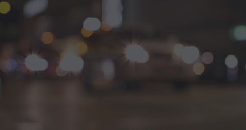 Blurred City Street with Glowing Headlights at Night - Download Free Stock Images Pikwizard.com
