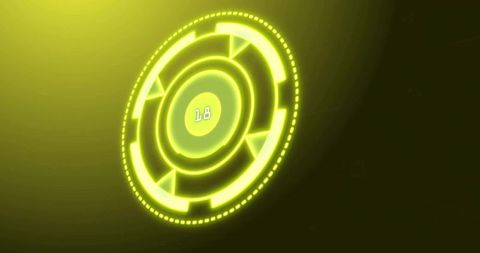 Futuristic Neon HUD Display with Interactive Offline Settings