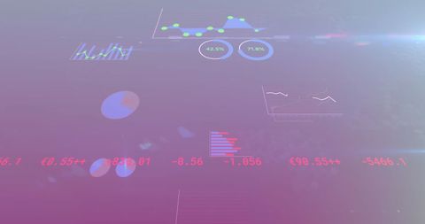 Financial Data Processing with Digital Charts and Metrics - Download Free Stock Images Pikwizard.com