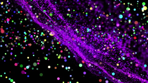 Vibrant Digital Wave and Floating Lights Technology Background