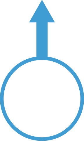 Blue Male Symbol with Upward Arrow on Transparent Background - Download Free Stock Videos Pikwizard.com