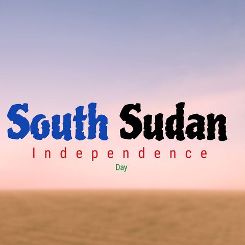 Celebrating south sudan independence day with artistic typography