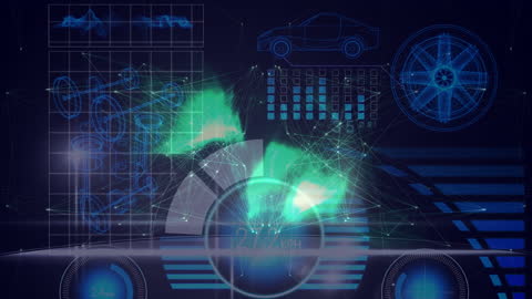Futuristic Car Technology Network Interface