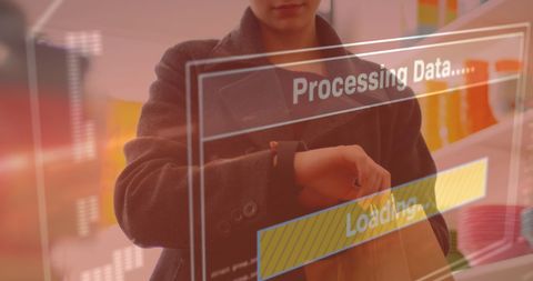 Smartwatch technology with data processing interface