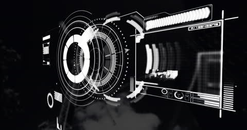 Futuristic Interface with Scanning and Data Processing