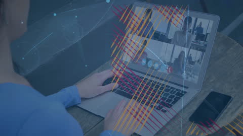 Virtual Meeting with Digital Interface Overlay Concept