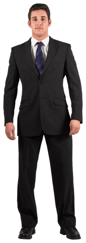 transparent businessman standing in black suit - Download Free Stock Videos Pikwizard.com