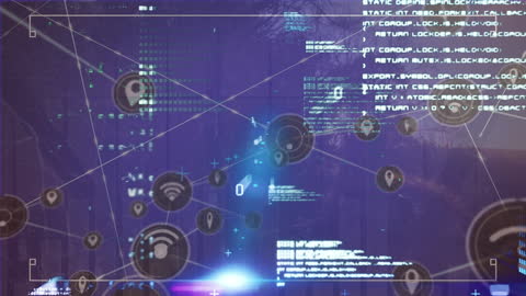 Digital Network Interface with Data and Connectivity Graphics